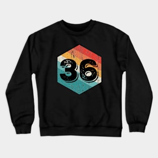 Vintage 1936 Retro Legendary, Birthday Crewneck Sweatshirt